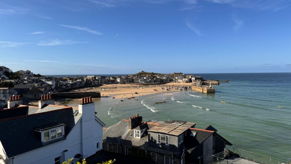 Picturesque view of Cornwall unique properties out to the coast